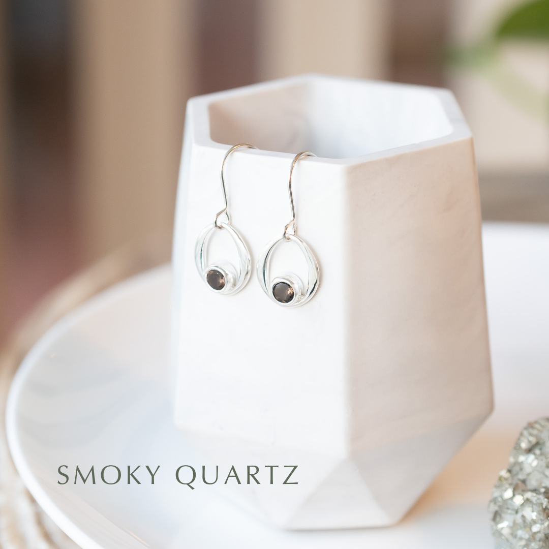 Gemstone Sterling Silver Dangle Earrings - choose your gemstone